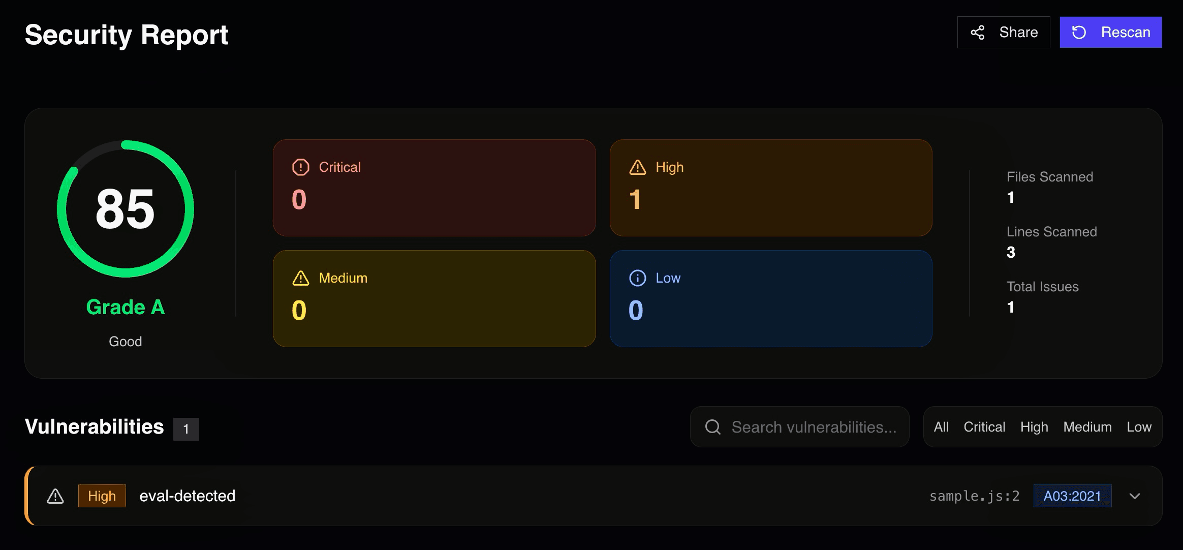 KAVACH Security Report - Real Scan Result